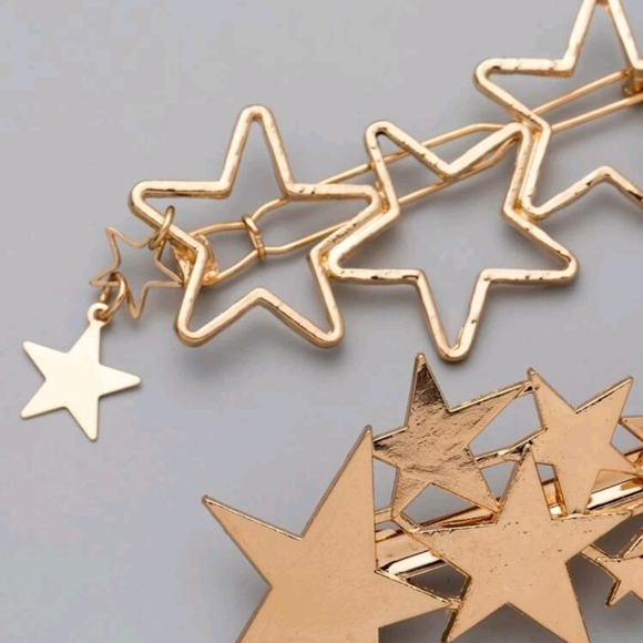 ✨3 FOR $28✨🆕⭐✨SHOOTING STAR HAIRCLIPS - SET OF 2 ✨⭐ - Picture 2 of 3